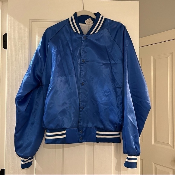 Vintage Blue Varsity Baseball Jacket - Picture 5 of 9
